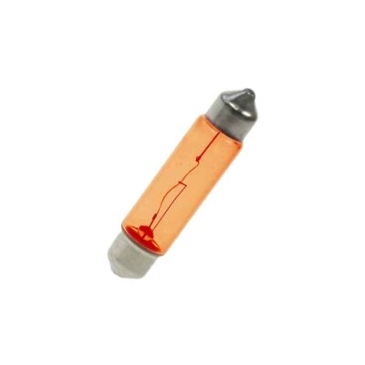 10mm x 44mm Amber Festoon Lamp Light Bulbs (Pack of 5)