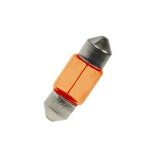 11mm x 30mm 12V 10W Amber Festoon Lamp Light Bulbs (Pack of 5)