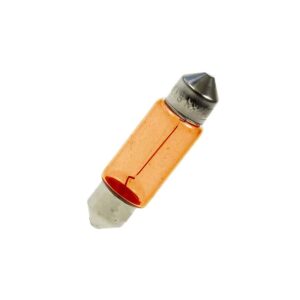 11mm x 39mm Amber Festoon Lamp Light Bulbs (Pack of 5)