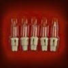 12V 0.96W RB20PW 5 Pack Clear Replacement Christmas Light Bulbs White Push in tab Base