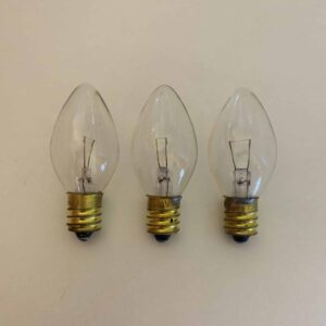3X Replacement Christmas Light Bulbs 12V 3W E12 Clear Small Screw In Cone Shaped Bulb