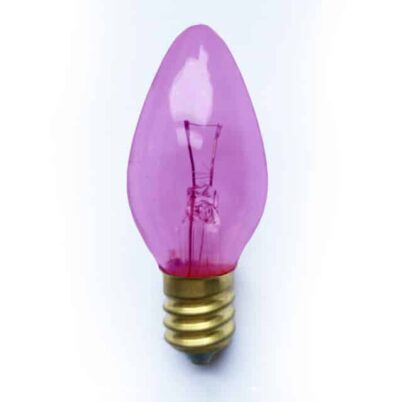 X3 Replacement Christmas Light Bulbs VIOLET / PURPLE 12V 3W E12 Clear Small Screw In Cone Shaped Bulb