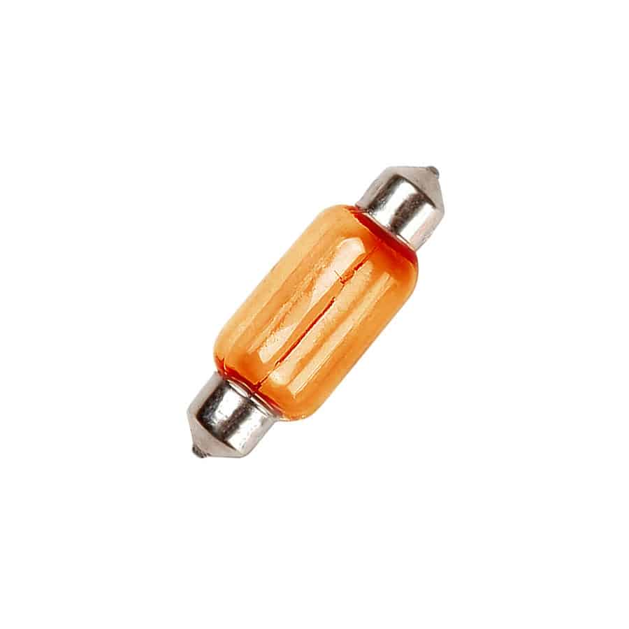15mm x 44mm Amber Festoon Lamp Light Bulbs (Pack of 5)