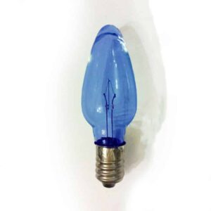 X3 Replacement Christmas Light Bulbs BLUE 20V 3W E10 Clear Small MES Screw In Cone Shaped Bulb