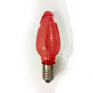 X3 Replacement Christmas Light Bulbs RED 12V 3W E10 Clear Small MES Screw In Cone Shaped Bulb