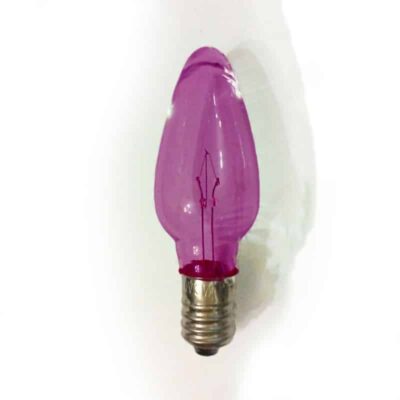 X3 Replacement Christmas Light Bulbs VIOLET / PURPLE 12V 3W E10 Clear Small MES Screw In Cone Shaped Bulb