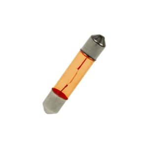 6mm x 31mm Amber Festoon Lamp Light Bulbs (Pack of 5)