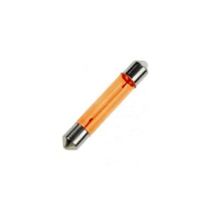 6mm x 36mm Amber Festoon Lamp Light Bulbs (Pack of 5)