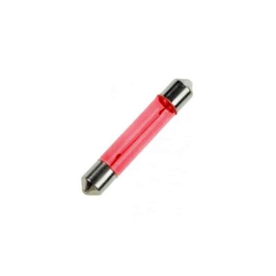 6mm x 36mm Red Festoon Lamp Light Bulbs (Pack of 5)