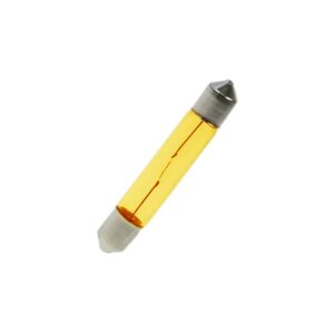 6mm x 39mm Yellow Festoon Lamp Light Bulbs (Pack of 5)