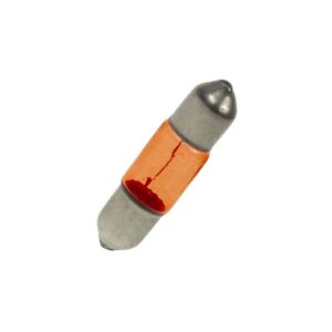 7mm x 30mm Amber Festoon Lamp Light Bulbs (Pack of 5)