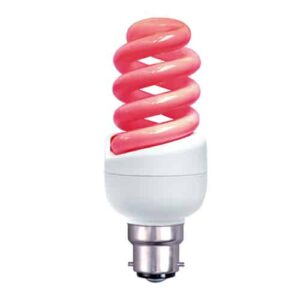 RED 11W BC Spiral CFL Energy Saving Light Bulb