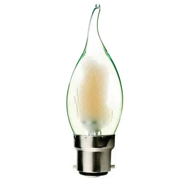 Frosted Flame Tip - Filament LED Candle Household Light Bulb 240v - BC