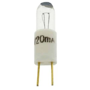 T1 3/4 cm (3.17mm) BI-PINs 5.7mm x 16mm Small Light Bulb (Pack of 5)