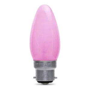 Pink Opaque Candle General Household Incandescent Light Bulb 240v - BC