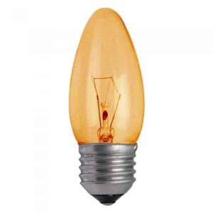 Orange Candle Household Incandescent Light Bulb 240v - ES