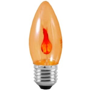 Amber - Flicker Flame Candle 240v 3w - ES E27