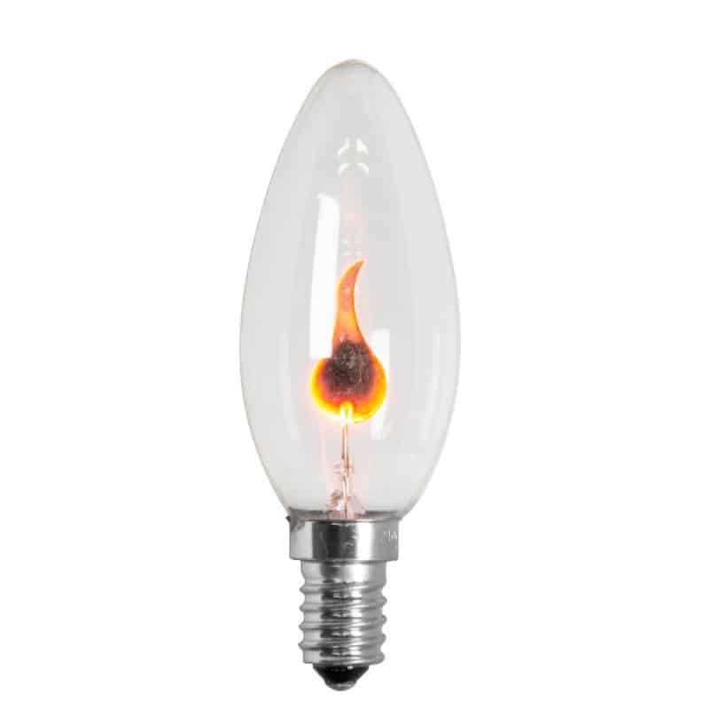 Flicker Flame Candle 240v 3w - SES E14