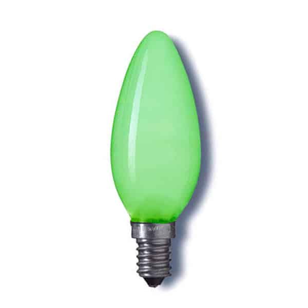 Green Opaque Candle Household Incandescent Light Bulb 240v - SES