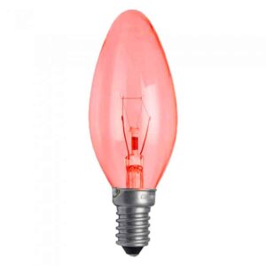 Red Candle Household Incandescent Light Bulb 240v - SES