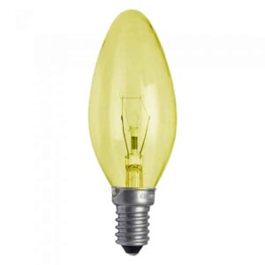 Yellow Candle Household Incandescent Light Bulb 240v - SES