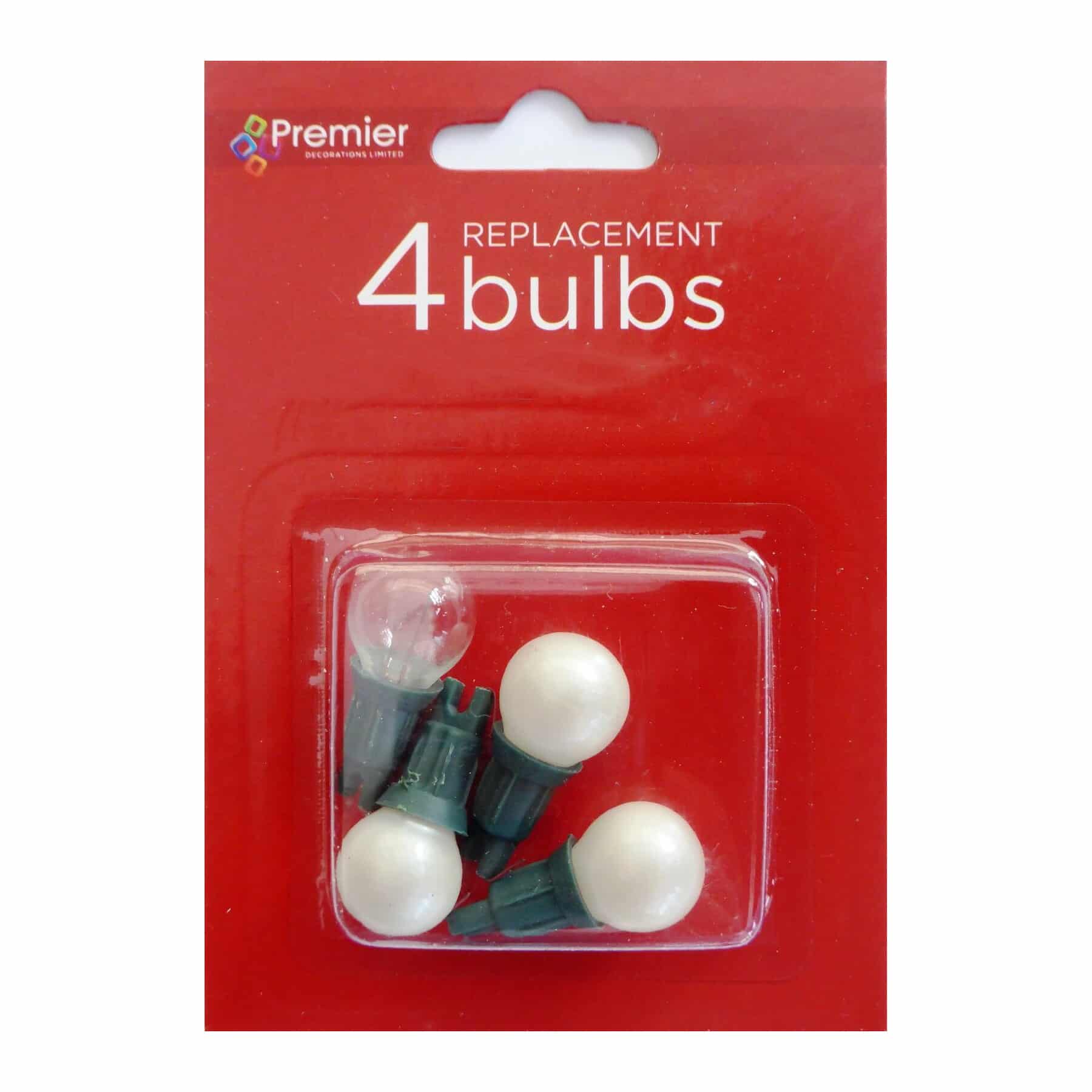 2.5V 0.33W Premier CHLC100PE Pack of 4 Replacement Light Bulbs Push in Base Christmas