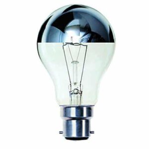 Crown Silver 100W GLS General Incandescent Light Bulb UK 240V - BC Base