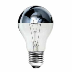 Crown Silver 100W GLS General Incandescent Light Bulb UK 240V - ES E27 Base