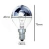 Crown Silver 40W Golf Ball General Incandescent Light Bulb UK 240V - SES E14 Base - Image 2