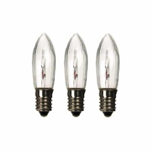 x3 E10 Small Candle 14V 3W Christmas Bridge Arch Replacement Light Bulbs RF7 Small Screw In MES