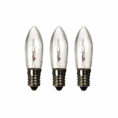 x3 E10 Small Candle 16V 2W Christmas Bridge Arch Replacement Light Bulbs RF7 Small Screw In MES
