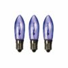 x3 BLUE E10 Small Candle 34V 3W Christmas Bridge Arch Replacement Light Bulbs RF7 Small Screw In MES