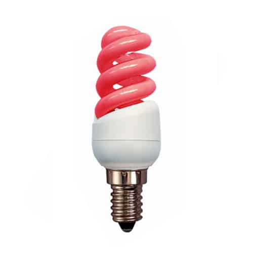 RED 11W SES Spiral CFL Energy Saving Light Bulb