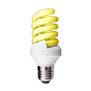 YELLOW 11W ES E27 Spiral CFL Energy Saving Light Bulb
