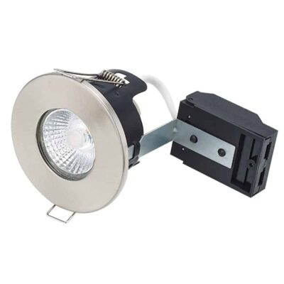 Bell Fixed Fire Rated MV/LV Downlight Satin Nickel