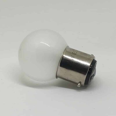 24 Volt Small Round Frosted BC BA22D 12w 24w