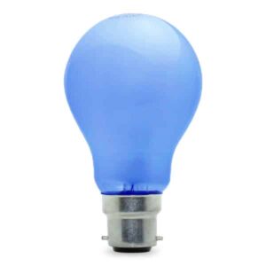 Blue Opaque GLS Incandescent Light Bulb 110v - BC
