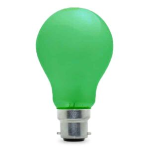 Green Opaque GLS Incandescent Light Bulb 110v - BC