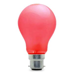 Red Opaque GLS Incandescent Light Bulb 110v - BC