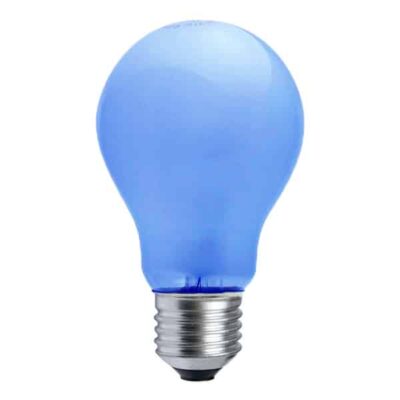 Blue Opaque GLS General Household Incandescent Light Bulb 240v - ES