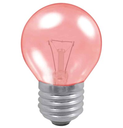Red 15W Golf Ball Incandescent Light Bulb 240V - ES