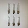 6V E5 LES Lilliput 6 Pack Clear Replacement Christmas Light Bulbs Screw in Base