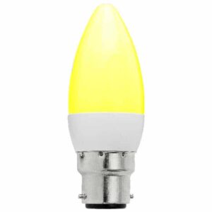 BC LED 3W Candle Light Bulb 240v - Yellow