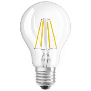 Clear Glass - Cool White 4000K Filament LED Round GLS Household Light Bulb 240v - ES E27