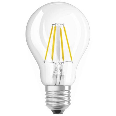 Clear Glass - Warm White 2700K Filament LED Round GLS Household Light Bulb 240v - ES E27
