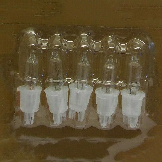 5V 0.6W Lumineo 503957 Clear 5 Pack Replacement Christmas Light Bulbs White Push in tab Base