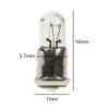 (Pack of 5) T1 Midget Flange 12V 0.72W 60ma 3/4 5.7mm x 16mm Small Light Bulb Lamp - Image 2