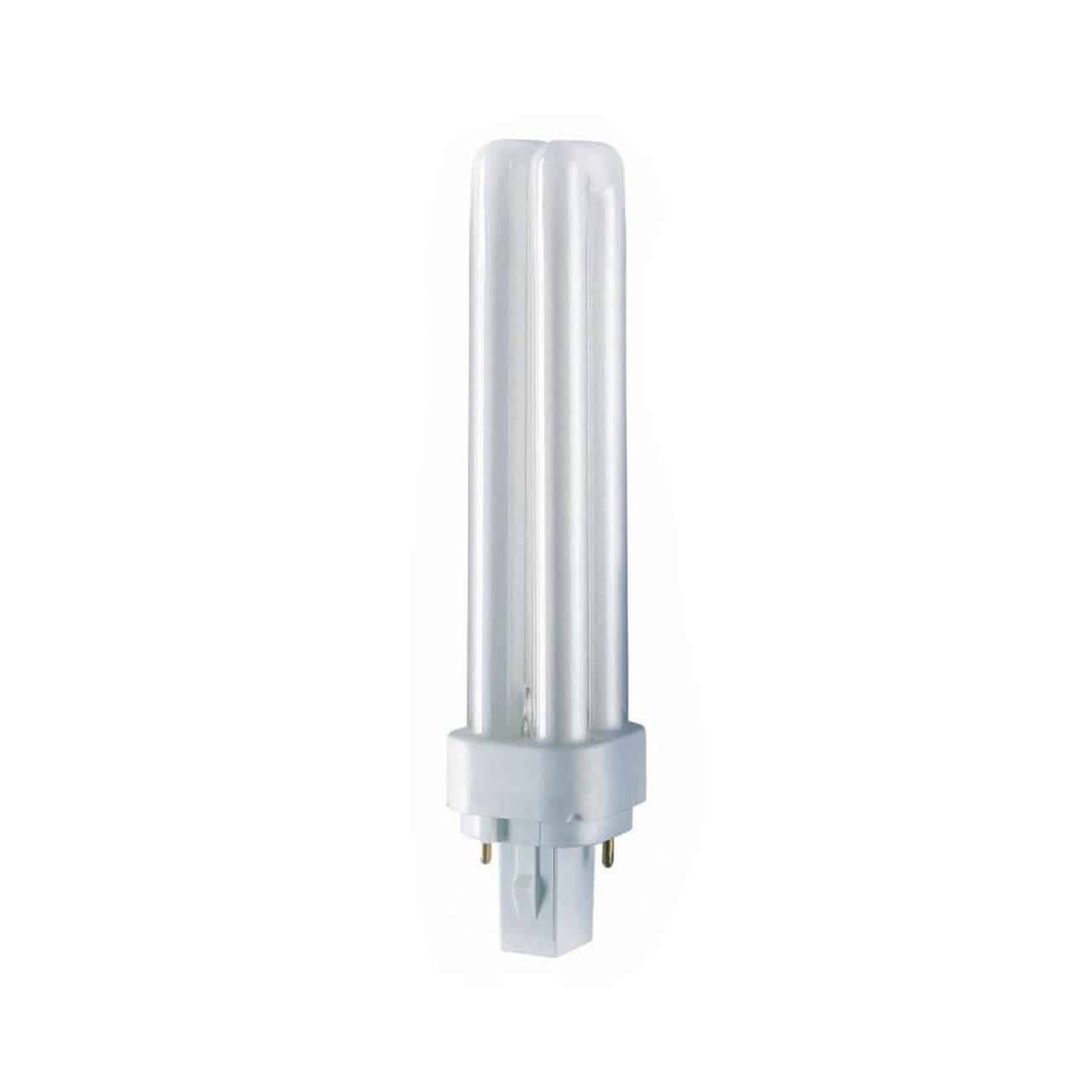 13W PLC 2-Pin Compact Fluorescent G24D-1 Lamp