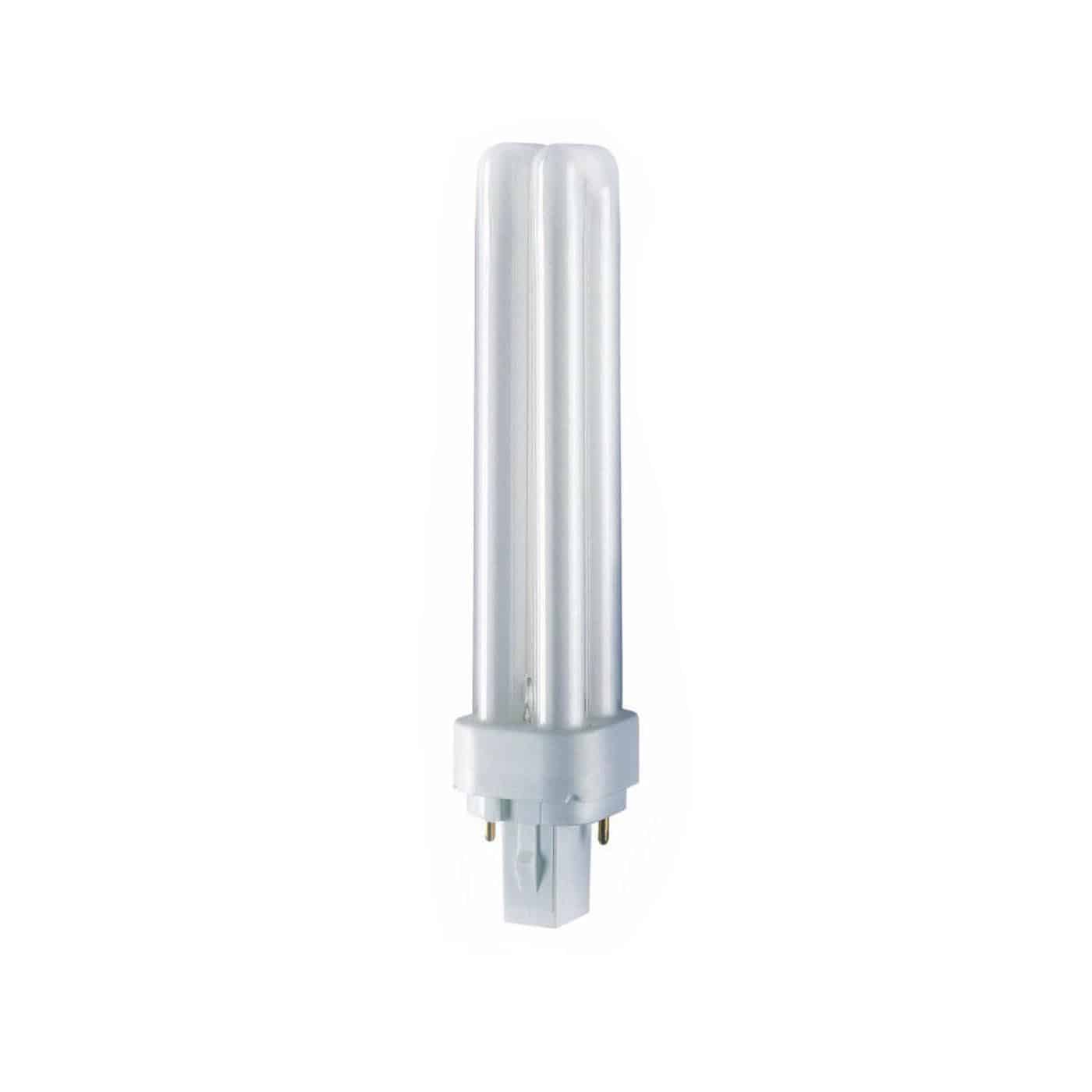 18W PLC 2-Pin Compact Fluorescent G24D-1 Lamp