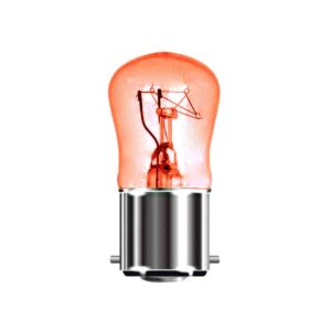 15W BC Pygmy Light Bulb 240V Bayonet Ba22d Translucent Amber / Orange